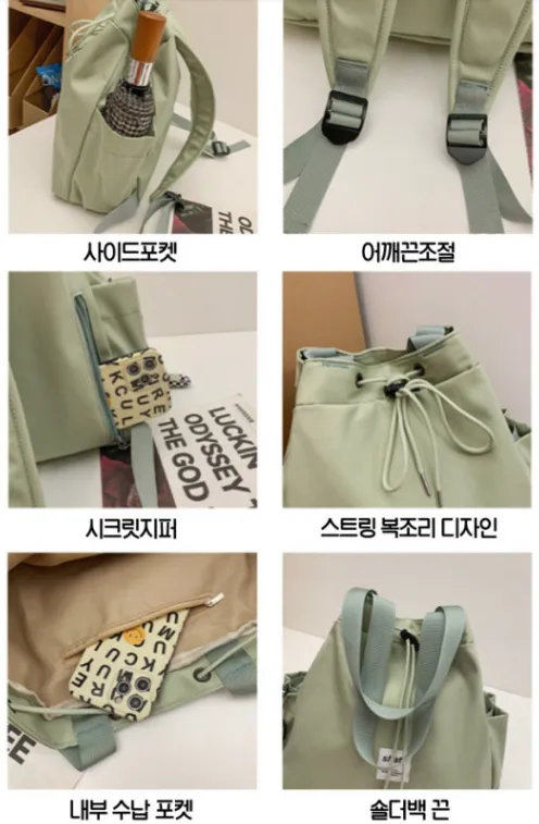 (4컬러/보부상가방)아이패드백팩 나일론 가벼운가방 투웨이백 상세 이미지 38