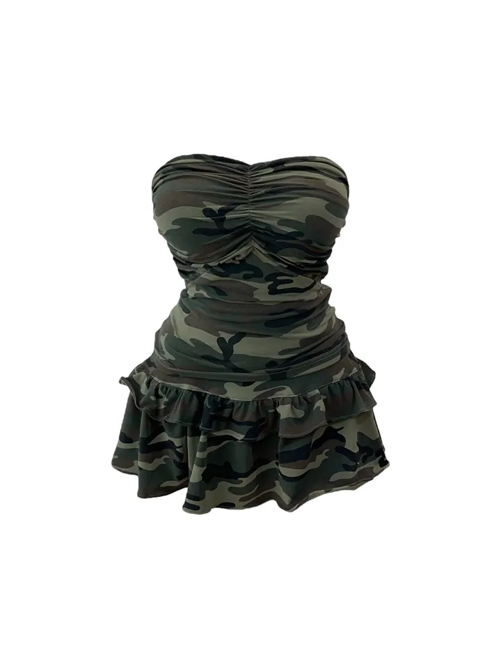 Camo military top skirt set 카모 밀리터리 탑 스커트 세트 상세 이미지 8