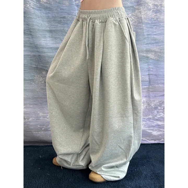 ❤️‍🔥기모선택│업그레이드 ver.│누적판매1,000 돌파 기념│4size!❤️‍🔥[UNISEX/기획특가]사이드 폴드 핀턱 스트링 루즈 와이드 벌룬 트레이닝 팬츠(2color) 상세 이미지 74