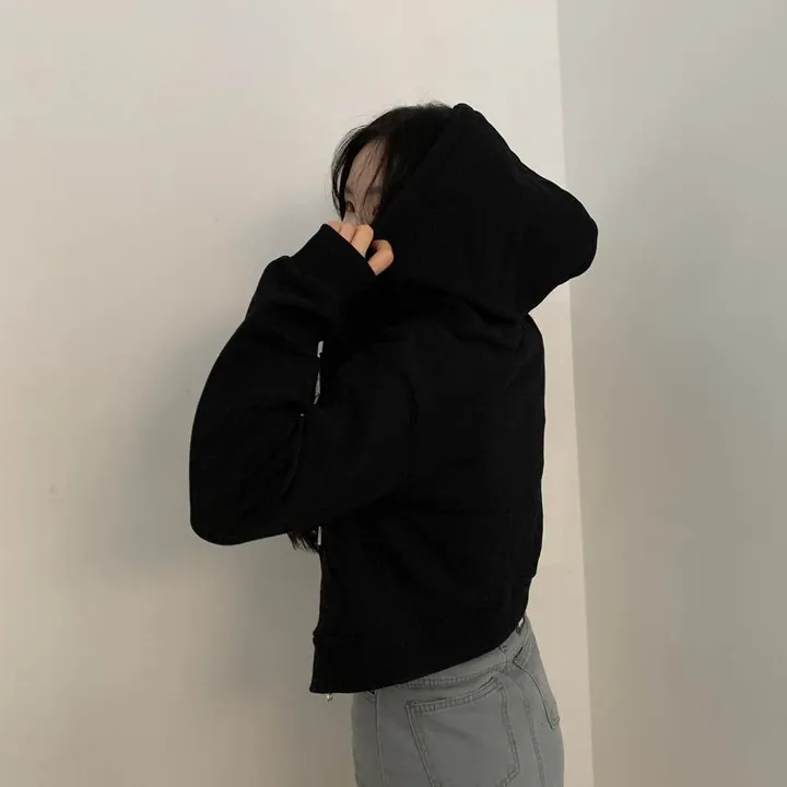 [재진행/기모버전 추가] 투웨이 크롭 후드 집업 - 3color 상세 이미지 38