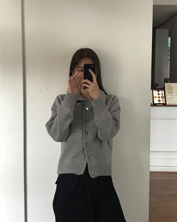 페퍼 하이넥 버튼 가디건 상세 이미지 27