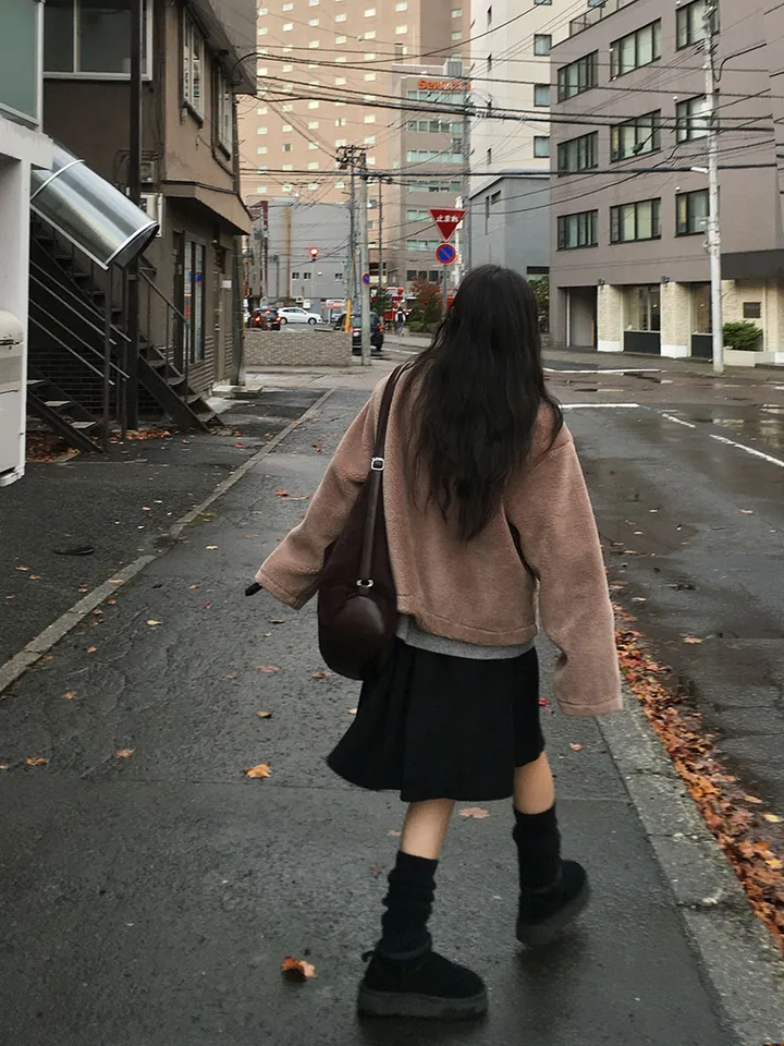 [왕따뜻🤎몽글몽글 *떡볶이코트* 양털 떡볶이자켓 겨울자켓 연말룩] 몽실양털떡볶이코트 상세 이미지 47