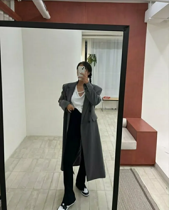 [어깨패드] 패치 더블 롱코트 상세 이미지 2