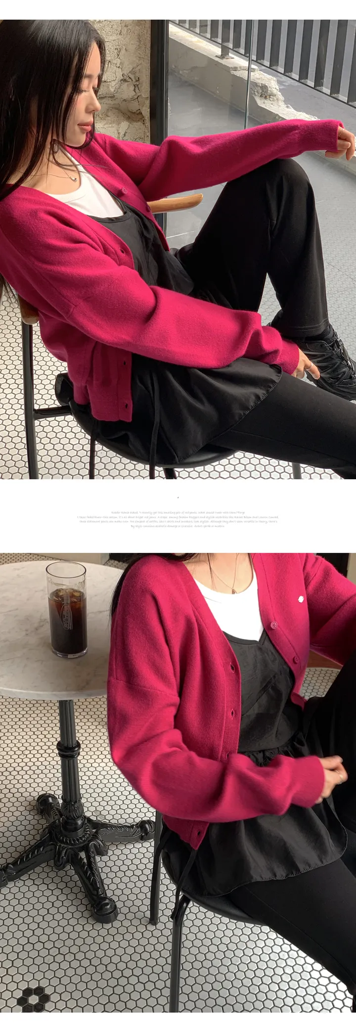 [자체제작/오늘출발/5천장돌파!/S-L]#봄🌷 하퍼 데일리 루즈핏 니트 가디건 (데일리룩/하객룩/출근룩/레이어드/봄가디건/봄니트/크롭가디건/루즈핏가디건) 상세 이미지 91