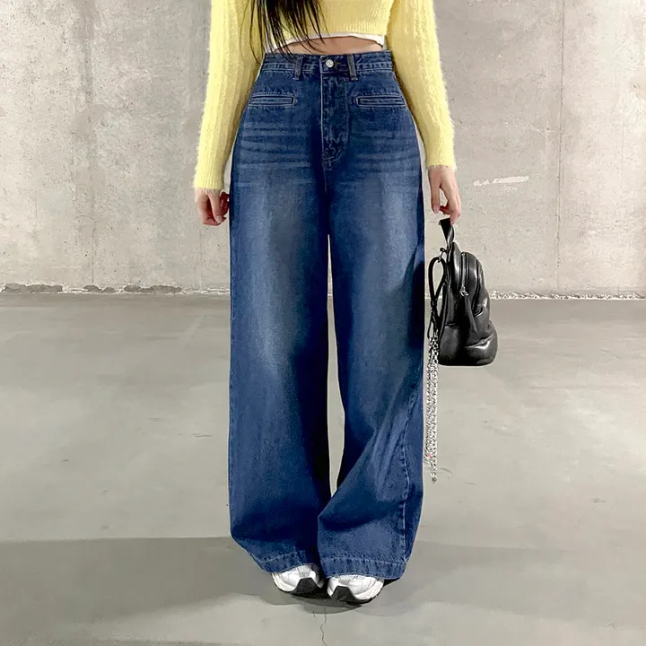 [3color/주인장인생템] 모디 립포켓 탄탄 롱 와이드데님 롱팬츠 키큰녀청바지 인생청바지 상세 이미지 52