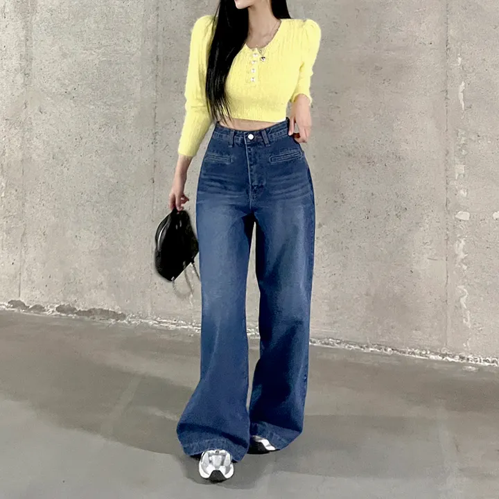 [3color/주인장인생템] 모디 립포켓 탄탄 롱 와이드데님 롱팬츠 키큰녀청바지 인생청바지 상세 이미지 48