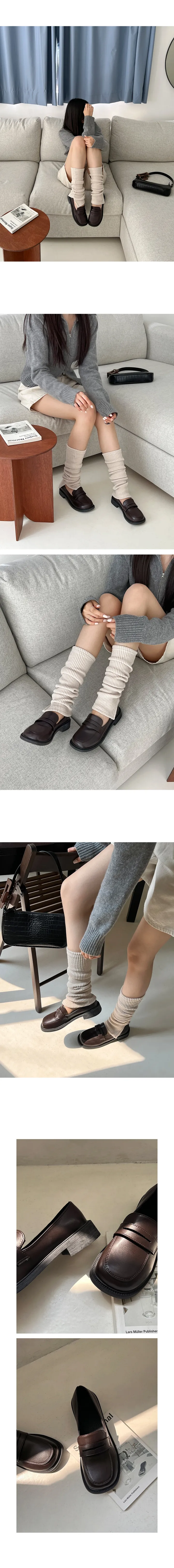 [자체제작/당일발송] 그라임 라운드 통굽 단화 베이직 페니 로퍼(3cm) 상세 이미지 7