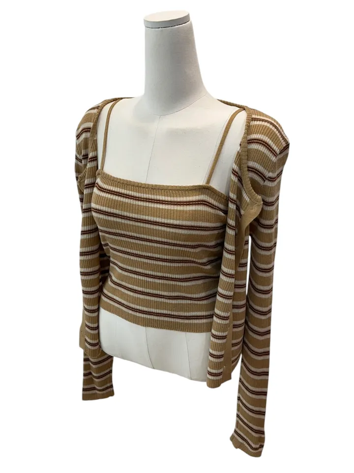 Pico sand sprite sleeveless cardigan set 피코 샌드 스트라이프 나시 가디건 세트 상세 이미지 15