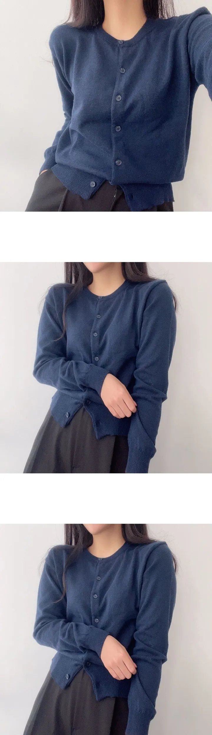 [12col/데일리] 베이직 라운드 심플 가디건 상세 이미지 2