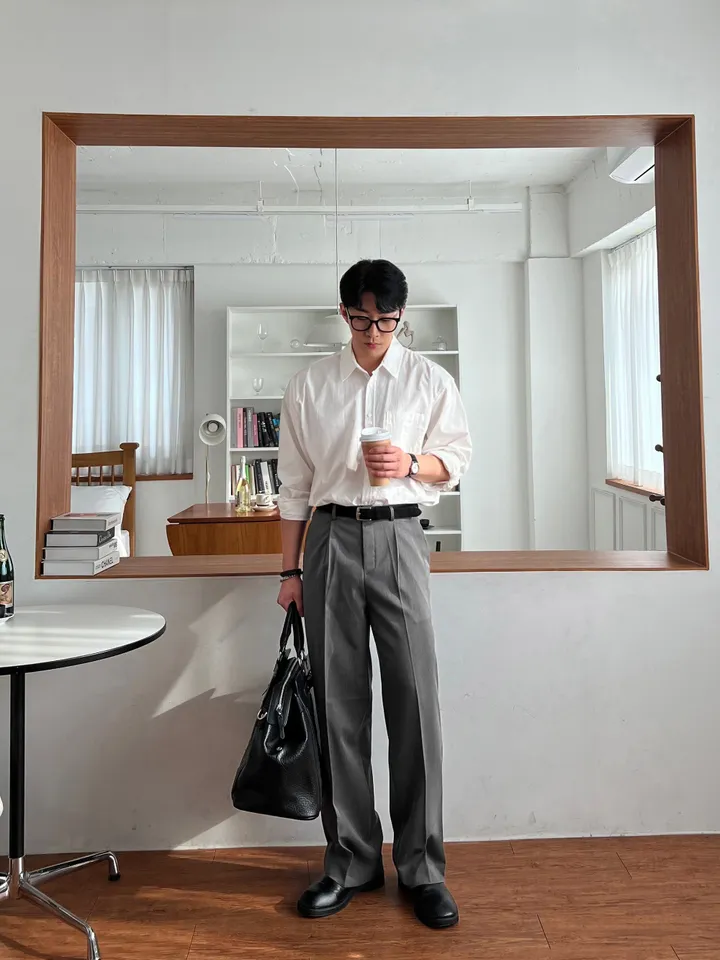 소가죽 원형 손목시계 사각 소가죽 데일리 심플 가죽시계 메탈 레더 남친룩 하객룩 봄 가을 상세 이미지 13