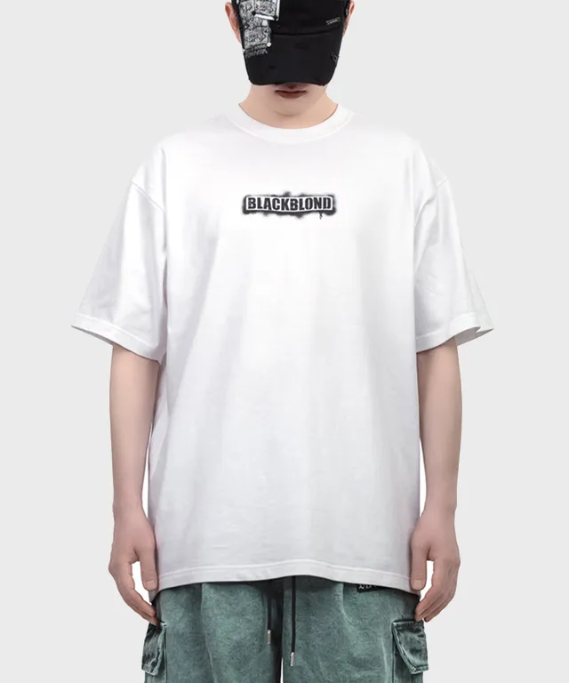 BBD Shadow Smile Ripped Pigment T-Shirt (Vintage White