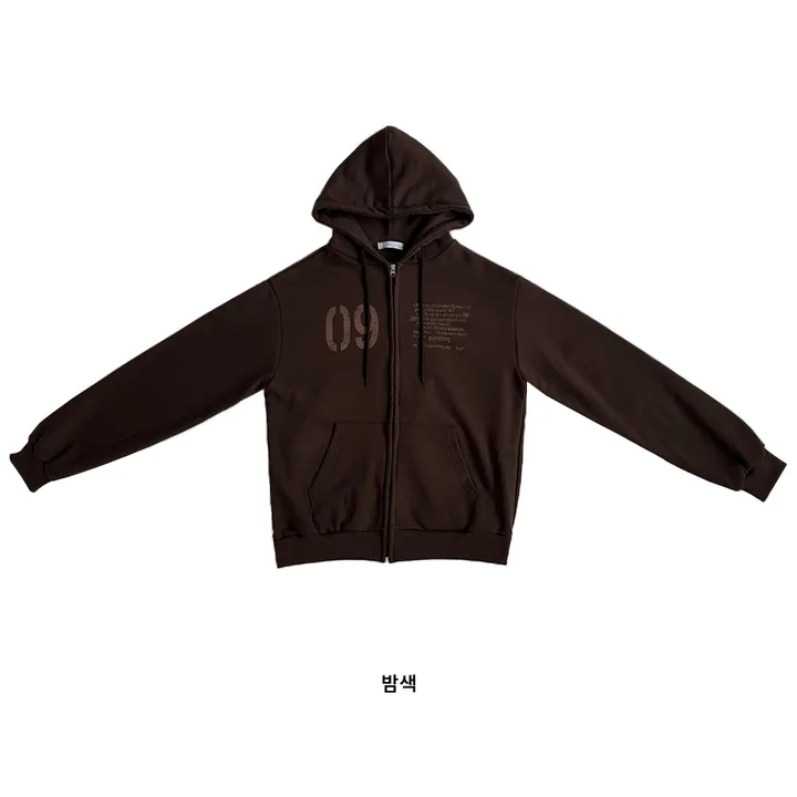 [UNISEX] 나인 레터링 투웨이 후드 집업 (3color) 상세 이미지 29
