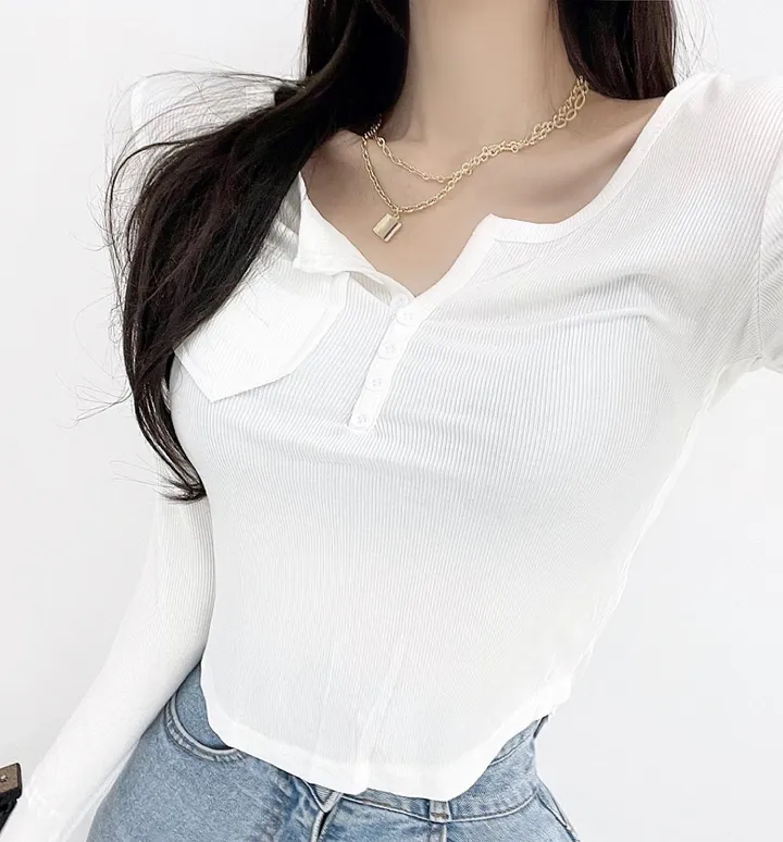 *홀리단독*만장돌파![몸매보정/핏깡패] 밑단라운드 슬림 골지 브이티 골지티 슬림티 상세 이미지 8