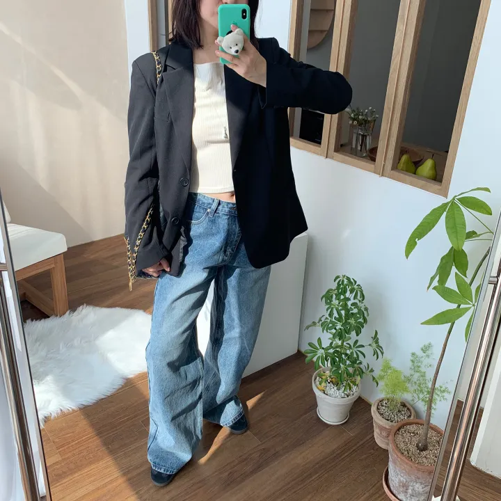 볼드 물방울 실버 롱 목걸이 넥크리스 상세 이미지 5