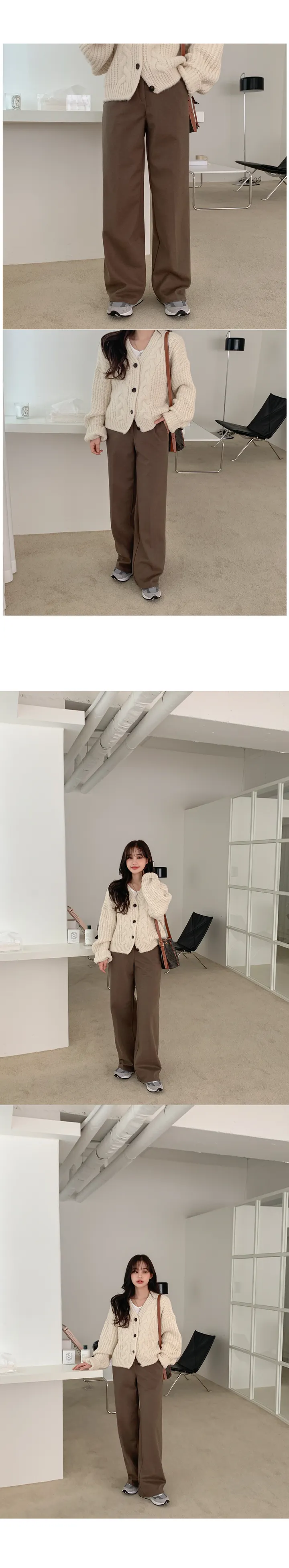 [고퀄리티/울소재]베어링 도톰 울 크롭 가디건 (4color) 상세 이미지 5