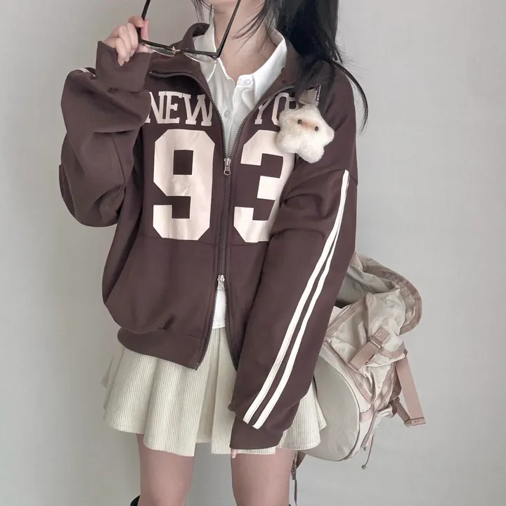 [아방*-*/교복템!] 교복 위에 툭! 93 투웨이 블록코어 두줄라인 오버핏 가을 집업 상세 이미지 11