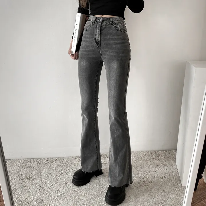 당출🚀[롱다리핏🖤숏/롱] 하이웨스트 슬림 롱 부츠컷 흑청 컷팅진 상세 이미지 21