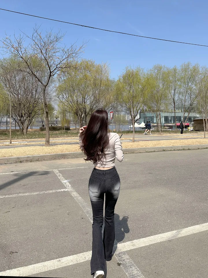 [자체제작/허리쏘옥/히든밴딩/기본,롱ver] -3kg 몸매 보정 워싱 롱 부츠컷 데님 청바지 롱팬츠 상세 이미지 100