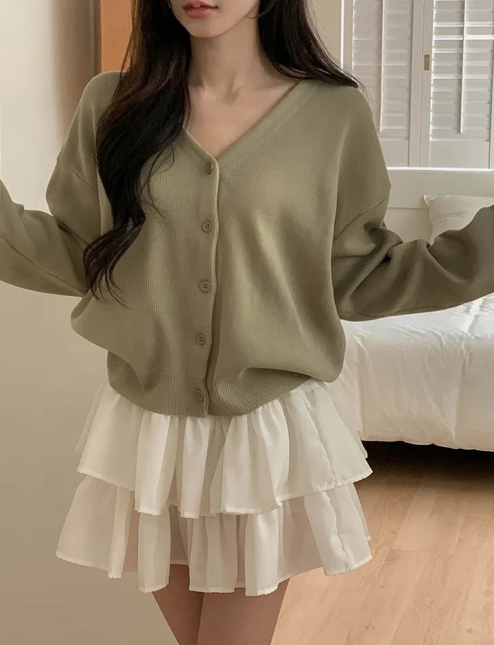 [예쁜여유핏/11colෆ] 다온 브이넥 루즈핏 긴팔 가디건 11colors 상세 이미지 20