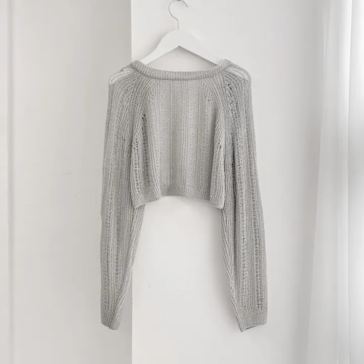 [초여리핏!!살탐방지] 여름필수템 에어컨 바람막이 루즈핏 그물 부클 숄 가디건 여름 아우터 니트 크롭 볼레로 가디건 6color 상세 이미지 74