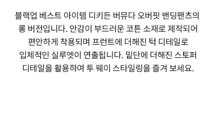 [1만장판매] [MADE] 디키든 오버핏 밴딩팬츠 [자체제작 데일리 바지 하의 자체제작 기본 맥시  트레이닝 끈] 상세 이미지 3