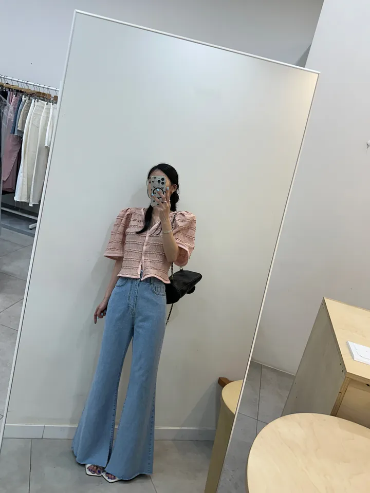 [러블리 한가득~❤️] 봉긋 레이스 엔젤 퍼프 크롭 가디건 상세 이미지 95