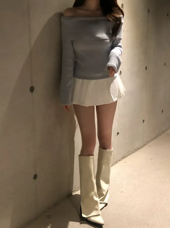 +특가할인✨ [봄신상/팔뚝살소멸핏] 기본충실! 로제 오프숄더 슬림 니트 긴팔 티셔츠 knit (*핏,컬러완벽 *흘러내림X) 상세 이미지 39