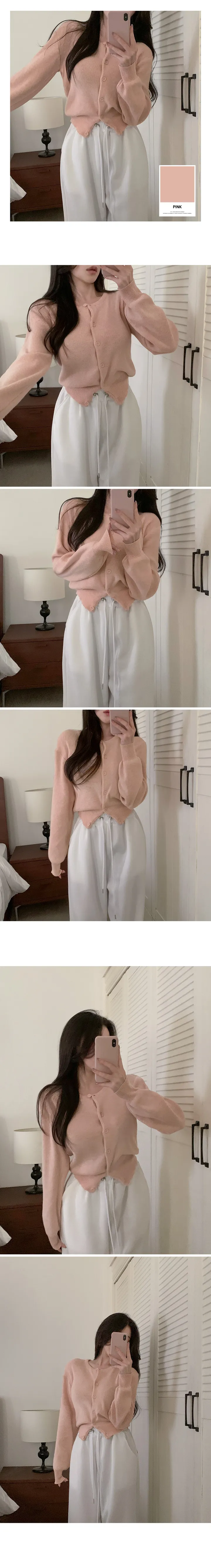 [당일배송][자체제작] 프로필 램스울10% 캐시미어3% 심볼 가디건 -12 color (봄신상/키작녀/아담녀/유넥가디건/라운드/단추/긴팔/크롭/) 상세 이미지 9