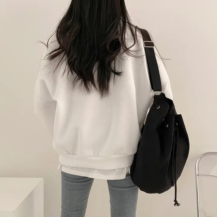 당일발송⚡[데일리/묶음할인] 심플 오버핏 하모니 레터링 맨투맨 4color 상세 이미지 12