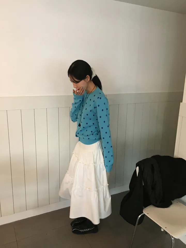 땡땡이 도트 가디건 (2color) 상세 이미지 7