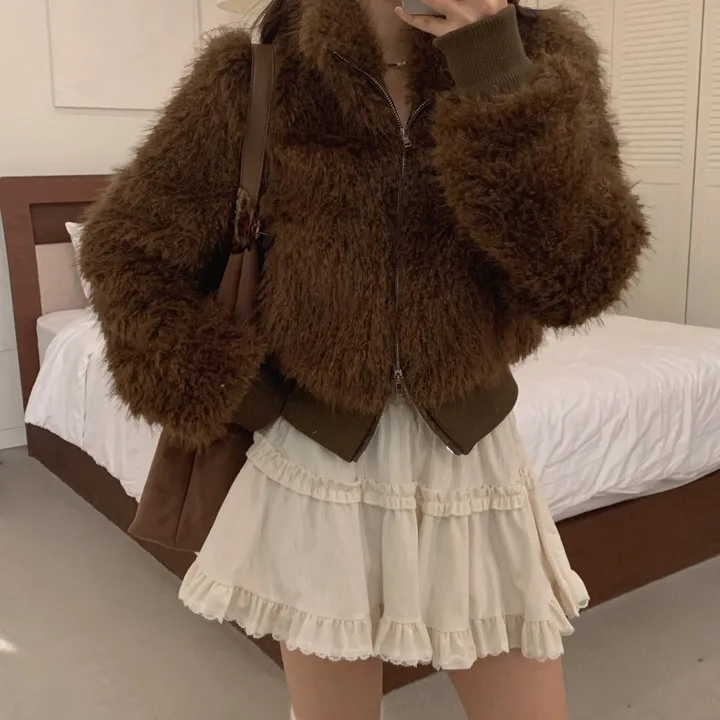 [분위기갑🤎퀄리티굿!] 따뜻, 하이넥 하프 퍼 집업 점퍼 상세 이미지 4