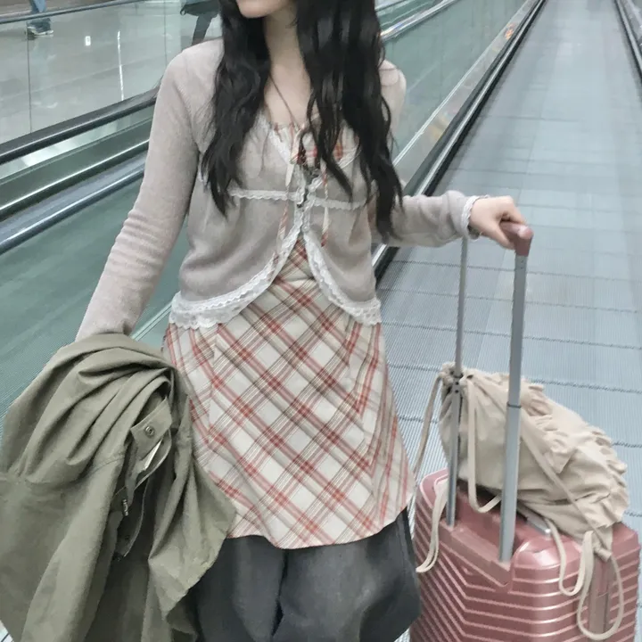 [손등덮는 여리핏~] 예쁨보장! 버터플라이 레이스 미니버튼 크롭 가디건 여름 상세 이미지 7