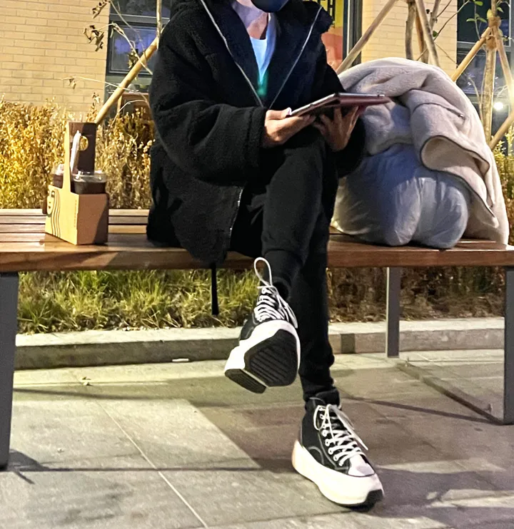 덤블 헤비 양털 패딩 오버핏 투웨이 스트링 후리스 뽀글이 후드 집업 자켓 점퍼 상세 이미지 87