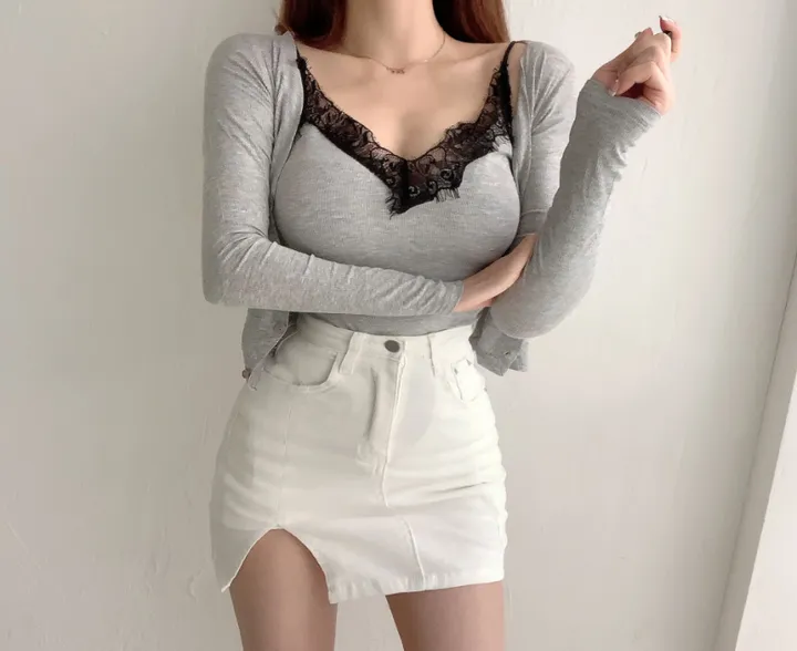 렉 레이스 골지 가디건 + 나시 상세 이미지 8