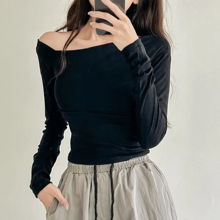 제니 원숄도 오픈 원오프숄더 스핀 티셔츠 러블리 상세 이미지 17