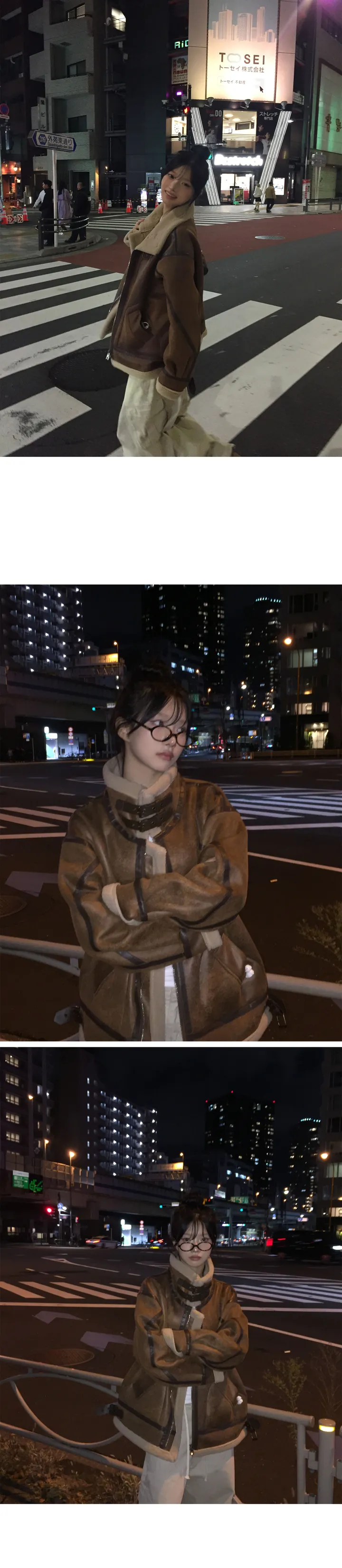 in tokyo [멋스러운 오버핏] 하이넥 터틀 버클 스웨이드 무스탕 -2color 상세 이미지 5
