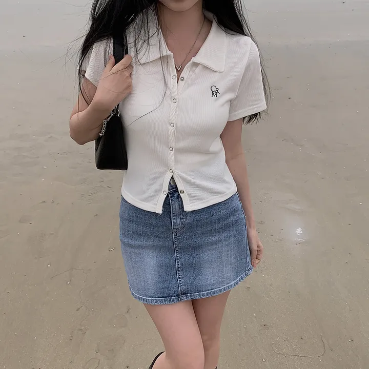 [드디어반팔출시!!/아이보리 당일출고🎉] 자체제작 #크치Made 반팔 ver. 웨하스 슬림핏 카라 골지 반팔 니트 가디건 - cd 상세 이미지 43