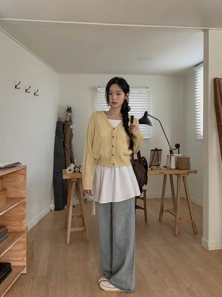 [핏추천!/국내제작] 더니드 꽈배기 케이블 루즈핏 긴팔 가디건 5colors 상세 이미지 6