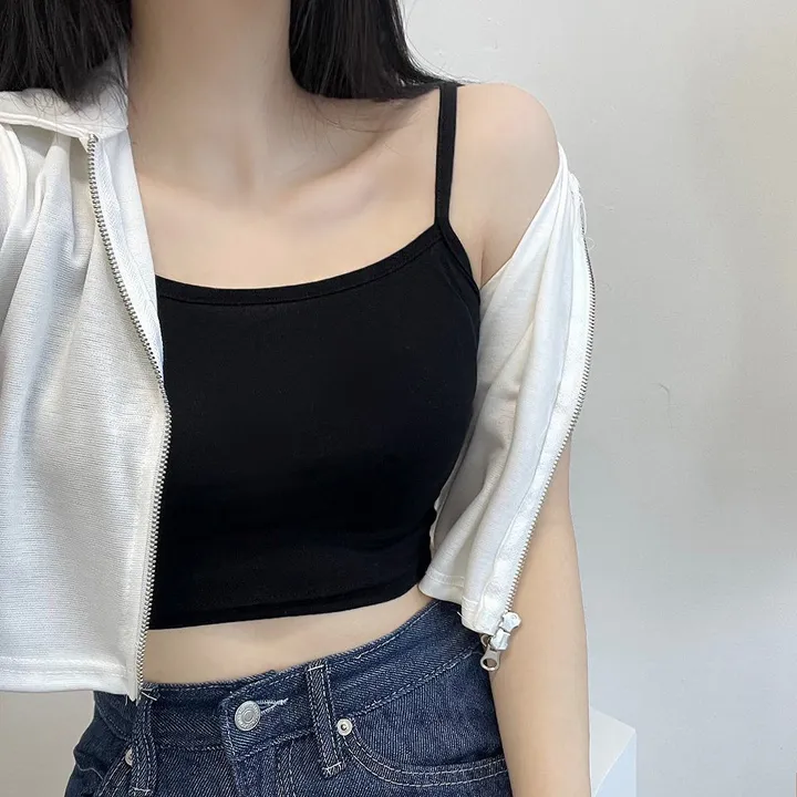 [최저가!쫀쫀!묶음할인]쫀쫀스판 크롭 탑 끈나시 상세 이미지 12