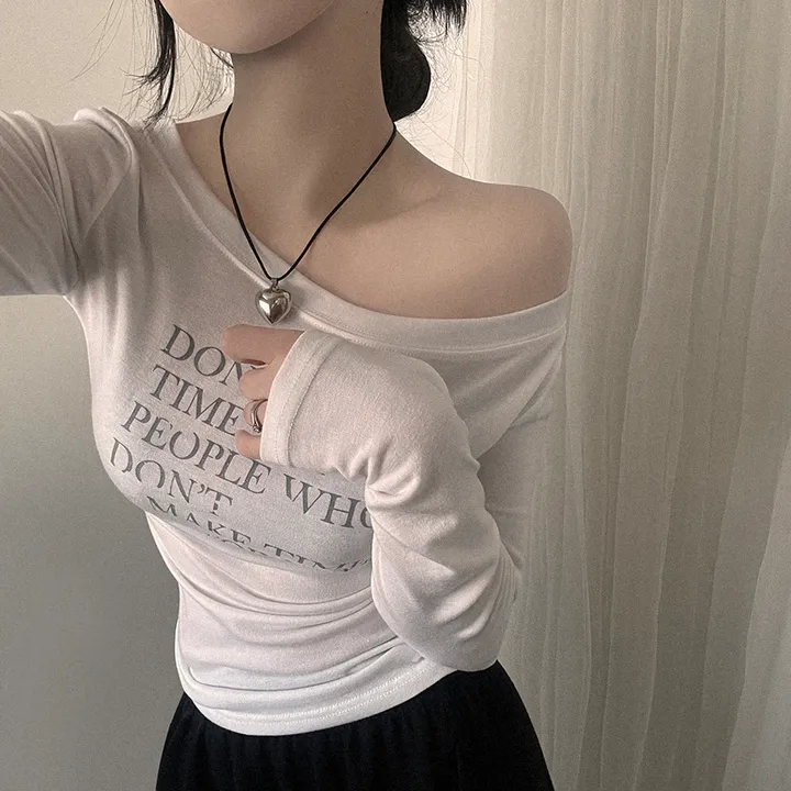 [여리핏/라인보장] 세미슬림 레터링  소프트 긴팔티셔츠 (3color) 상세 이미지 2