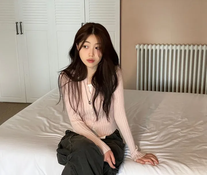 (부드러워요!) 5color 로제 소프트 골지 텐션 슬림핏 버튼 롱슬리브 니트 가디건 상세 이미지 15