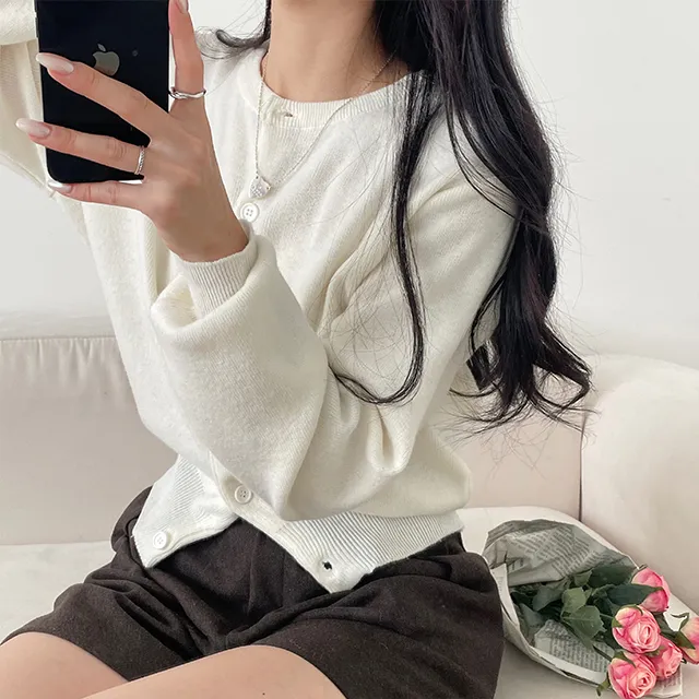 [~10컬러] 보노보노 크롭핏 단정해 니트가디건 상세 이미지 9
