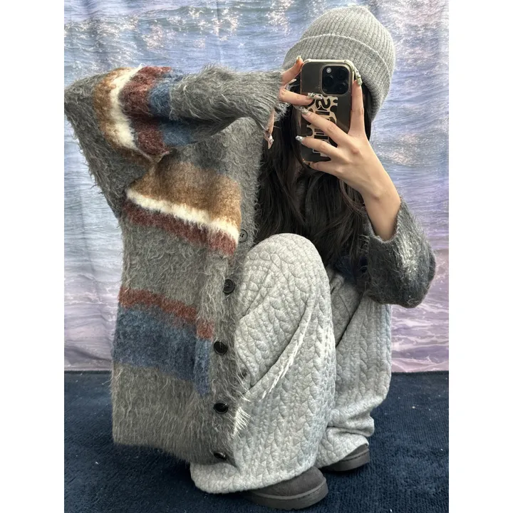 누빔🌡️[UNISEX/소장추천!]퀼트 블랭킷 웜업 케이블 포인트 윈터 루즈 와이드 트레이닝 팬츠(4color/5-7일 여유주문) 상세 이미지 9