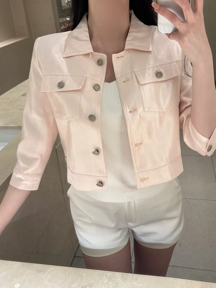 [ 선주문할인 ] 렉스 카라 글로시 펄 자켓 (3color) / 하이퀄리티 / ss 봄 & 썸머자켓 상세 이미지 7