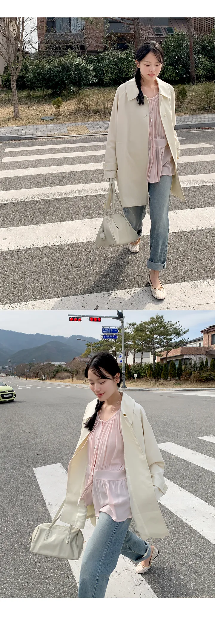 [간절기필수!베이직한♥]밀스래글런하프트렌치CT 상세 이미지 18