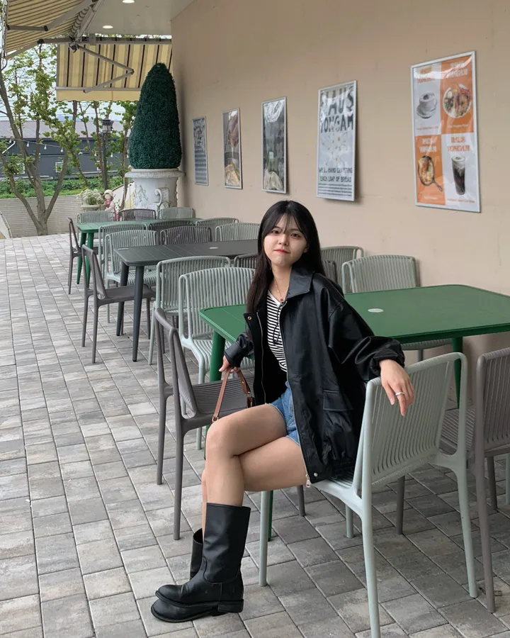 <미리 봄🌸/찐오버핏> 데이 오버핏 카라 블루종 레더자켓 - 2color 상세 이미지 35