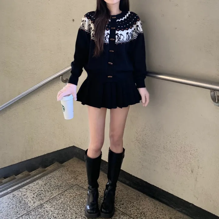 🚀당일출고🚀[⛄️떡볶이단추/왕따뜻🔥/도톰/노르딕]노르딕가디건 겨울니트 떡볶이가디건 노르딕니트 도톰가디건 겨울니트 겨울가디건 크리스마스니트 상세 이미지 19