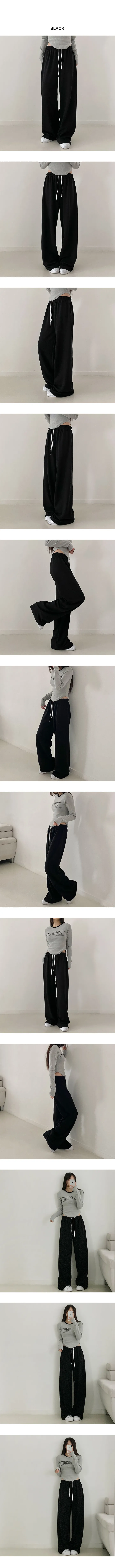 *1만원행복[숏,기본,롱/레전드핏] 다리가 얇아보이는, *색감예쁨* 레이니 데일리 밴딩 히트 와이드 트레이닝 롱 팬츠 - 11color 상세 이미지 7