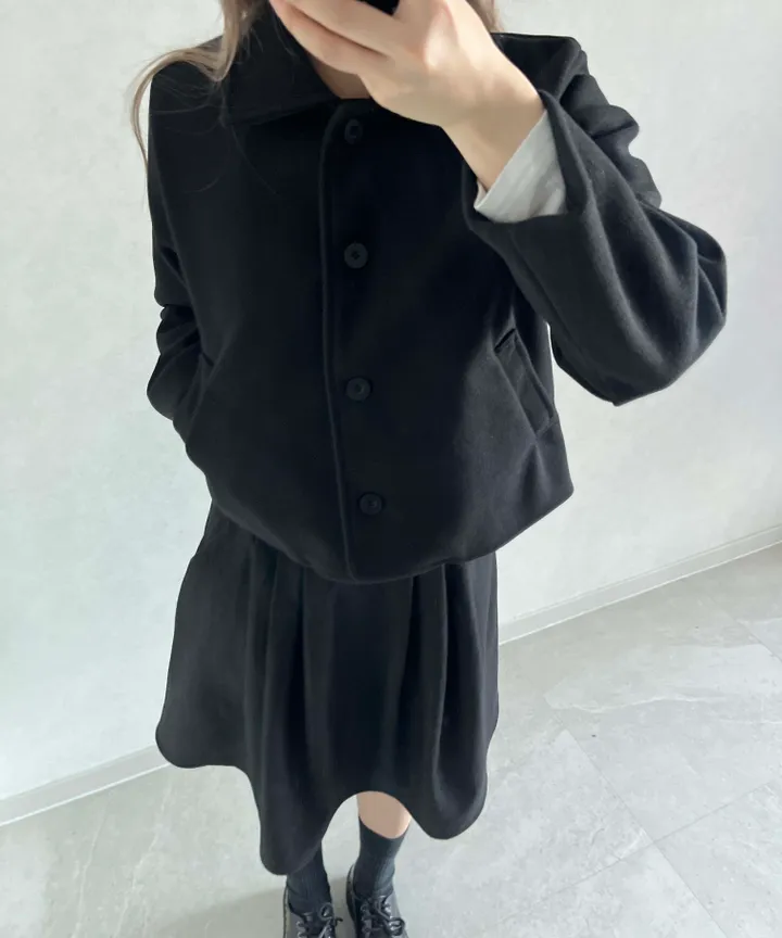 [💥주문폭주💥] 카라 숏코트 자켓 (4color) 도쿄룩 일본여행룩 간절기자켓 하객룩 숏코트 상세 이미지 2