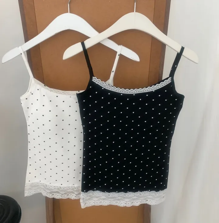 CHANEL　水玉　レース　キャミソール CHANEL 水玉 レース キャミソール